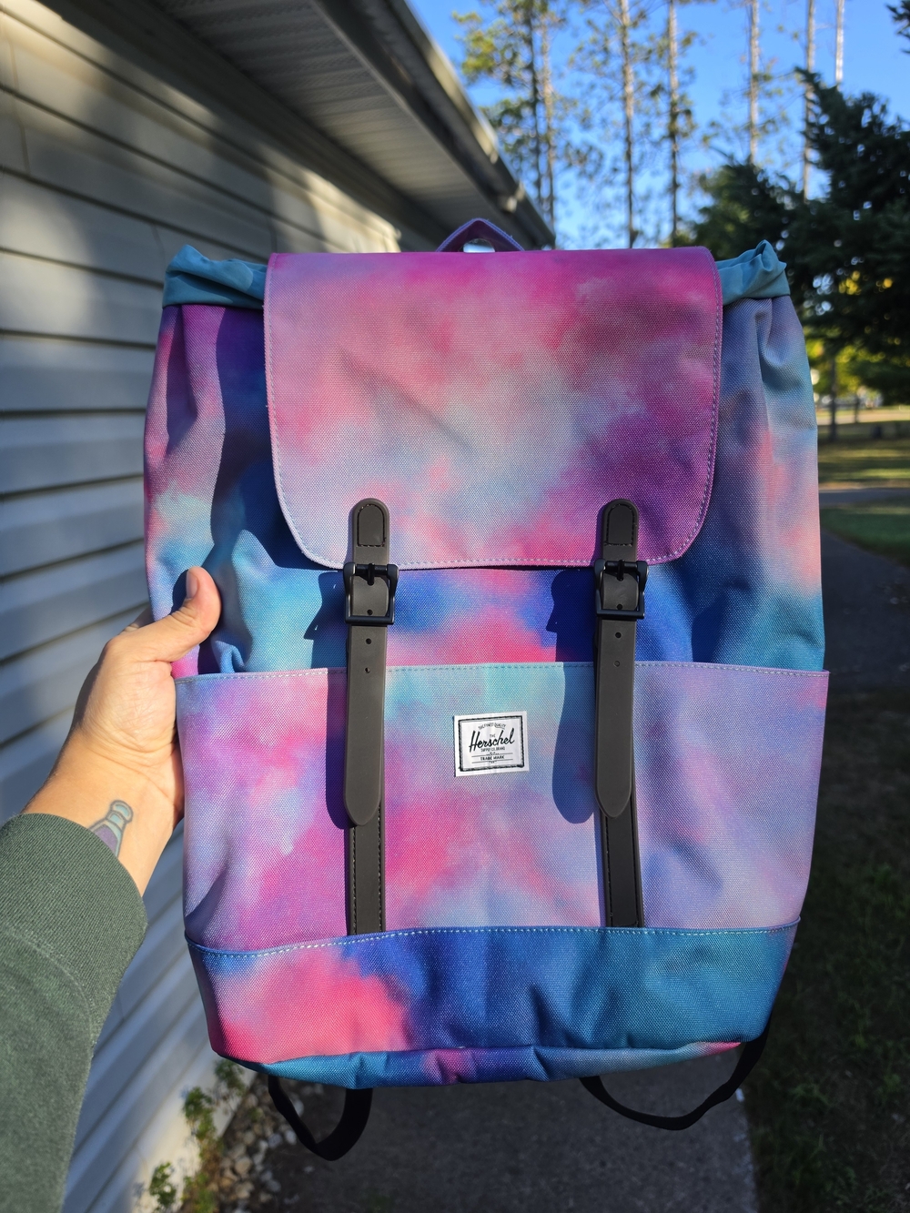 Herschel Supply Co. Eco Retreat Small Backpack - Cloudburst Neon Tie Dye NWOT